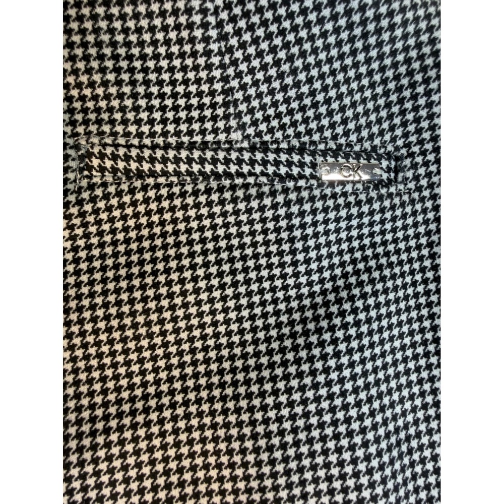 Calvin Klein Houndstooth Pull On Dress Pants Womens 6 Black White S19P429R - Picture 10 of 11